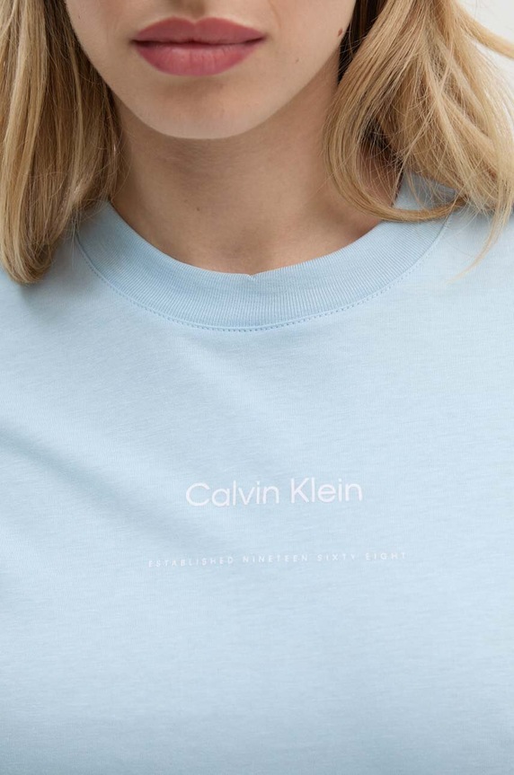Calvin Klein pamut póló K20K207215 kék