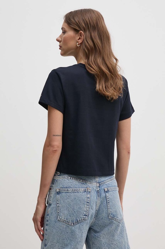 Odzież Tommy Hilfiger t-shirt bawełniany WW0WW39782 granatowy