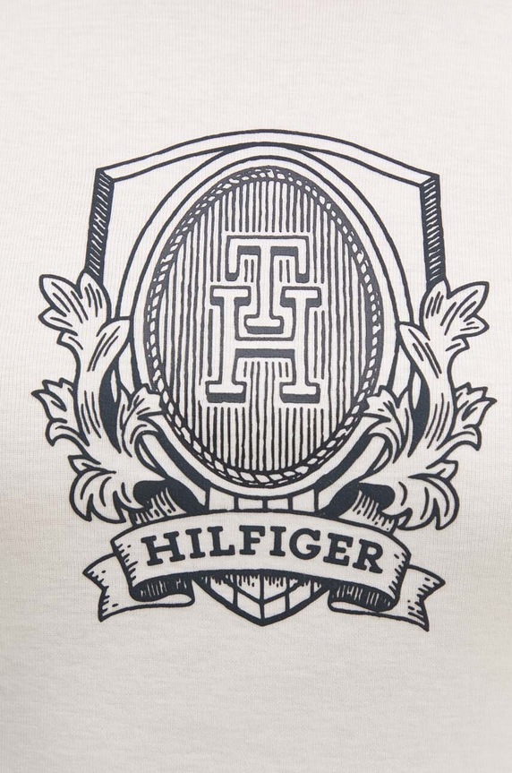 Tommy Hilfiger t-shirt bawełniany WW0WW42089 beżowy