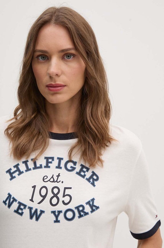 Tommy Hilfiger t-shirt WW0WW42585 beżowy