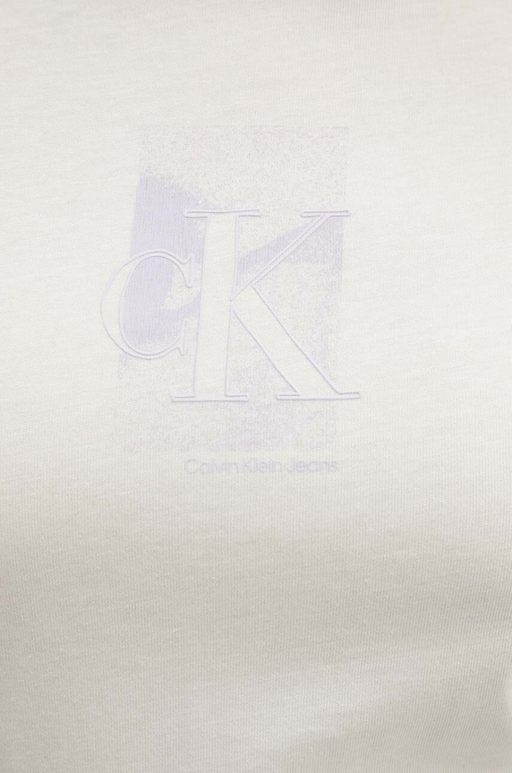 Calvin Klein Jeans t-shirt bawełniany J20J223908 beżowy