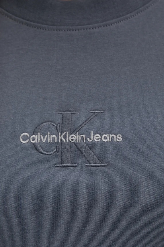 Bavlněné tričko Calvin Klein Jeans J20J223563 šedá