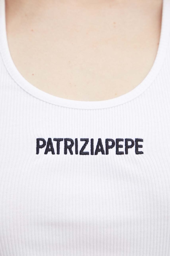 Pamučni top Patrizia Pepe 8M1617.J216 bijela