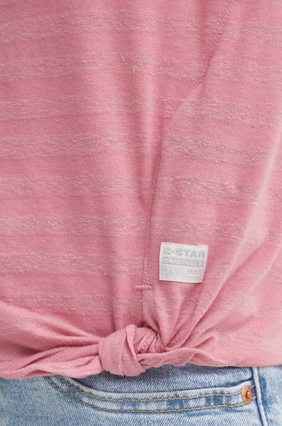 G-Star t-shirt D24661.D602 różowy