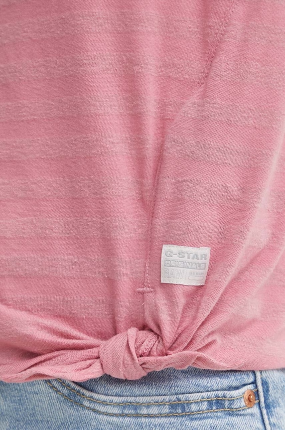 G-Star t-shirt D24661.D602 różowy