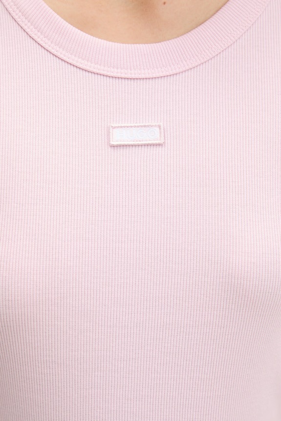 HUGO Blue majica za žene od pamuka s elastanom Easy Tee_B 50523924 roza