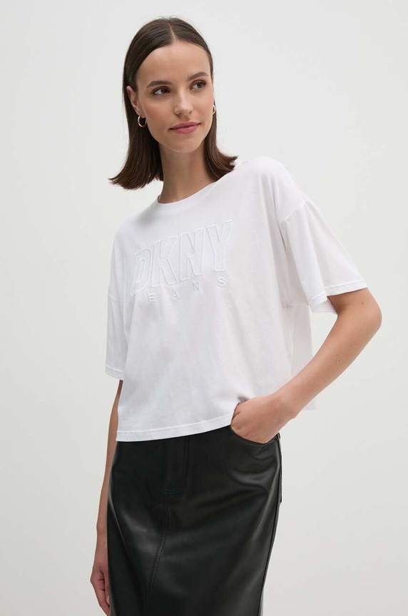 Dkny t-shirt bianco DJ4T1178