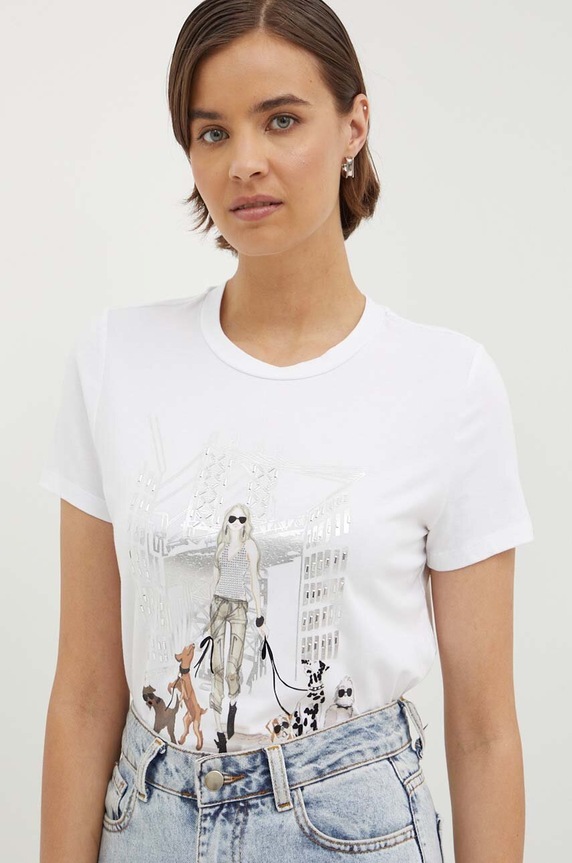 Dkny t-shirt biały P4DHSWNA