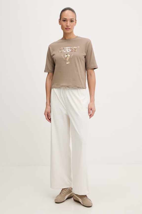 Pamučna majica Guess AURLIE V4YI06.I3Z14 bež SS26