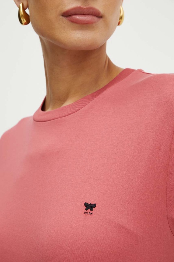 Weekend Max Mara pamut póló 2425976021600 rózsaszín