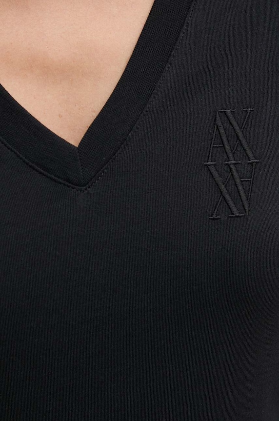 Pamučna majica Armani Exchange crna 6DYT01.YJ8QZ
