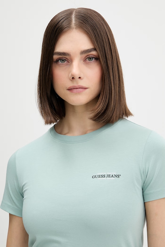 Guess Jeans tricou verde W4YI02.J1314