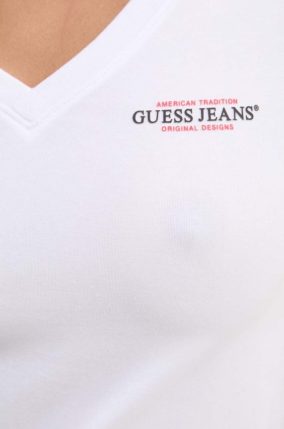 Guess Jeans tricou W4YI23.J1314 alb