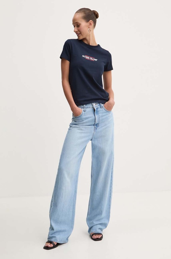 Tričko Guess Jeans W4YI03.J1314 tmavomodrá SS26