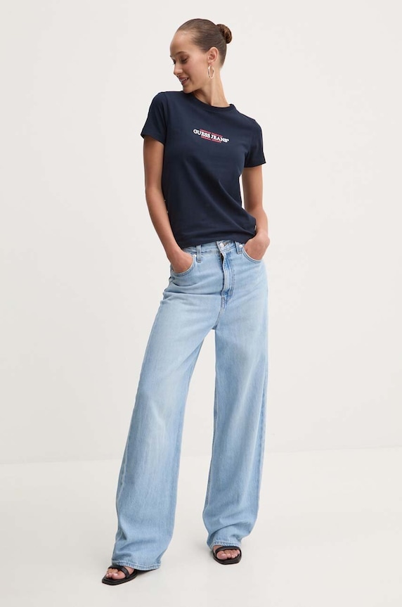 Tričko Guess Jeans W4YI03.J1314 tmavomodrá SS26