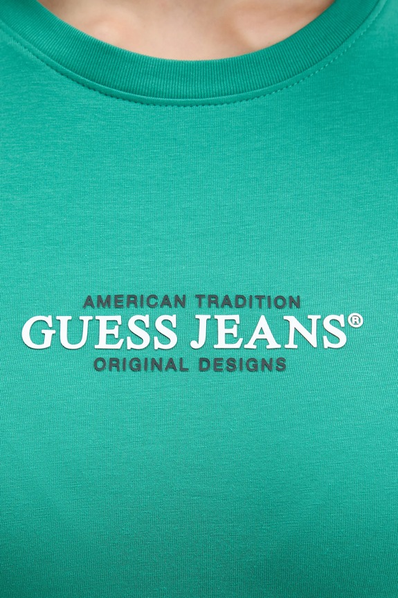Tričko Guess Jeans W4YI03.J1314 tyrkysová