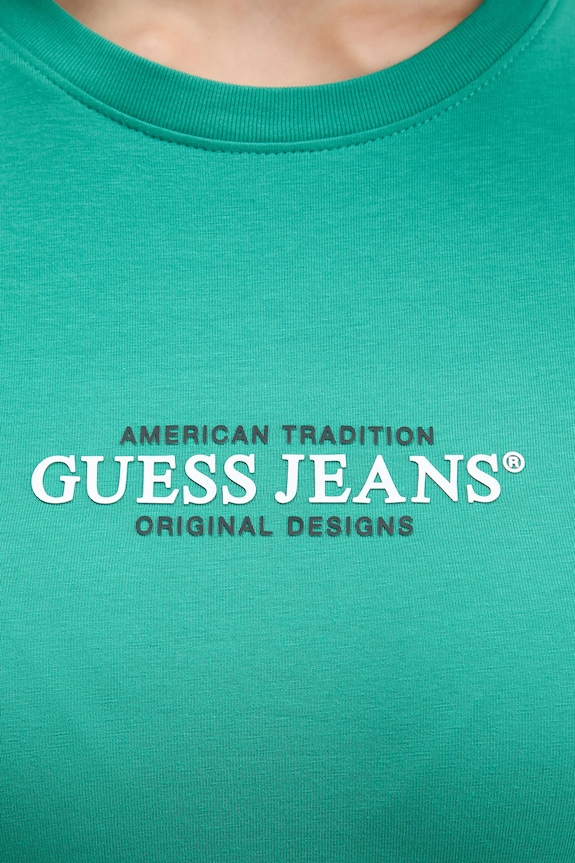 Tričko Guess Jeans W4YI03.J1314 tyrkysová