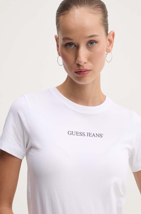 Guess Jeans tricou alb W4YI01.J1314