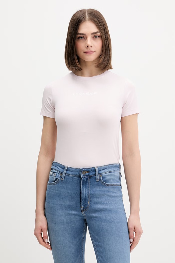 Guess Jeans tricou roz W4YI01.J1314