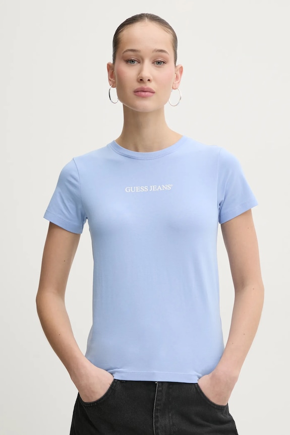 Guess Jeans t-shirt niebieski W4YI01.J1314