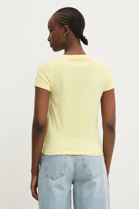 Odzież Guess Jeans t-shirt W4YI01.J1314 żółty