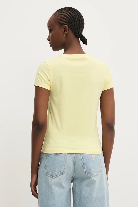 Odzież Guess Jeans t-shirt W4YI01.J1314 żółty