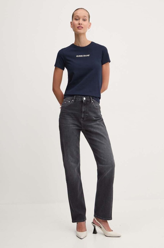 Guess Jeans tricou W4YI01.J1314 bleumarin SS26