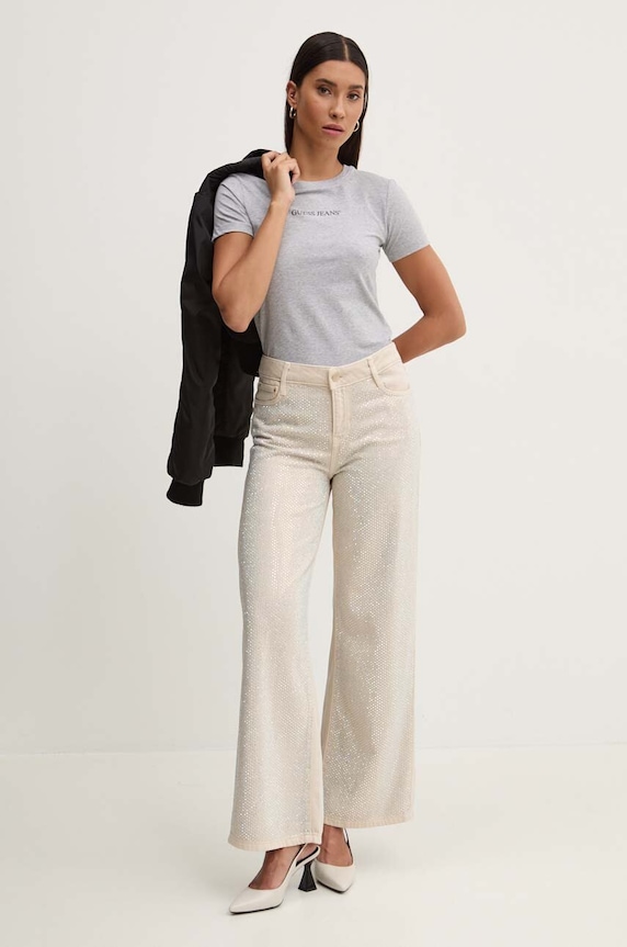 Guess Jeans t-shirt W4YI01.J1314 szary SS26