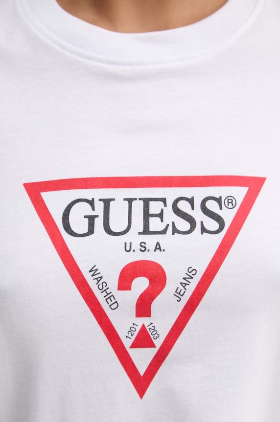 Guess Jeans t-shirt basic damski W4YI73.K8HM0 biały