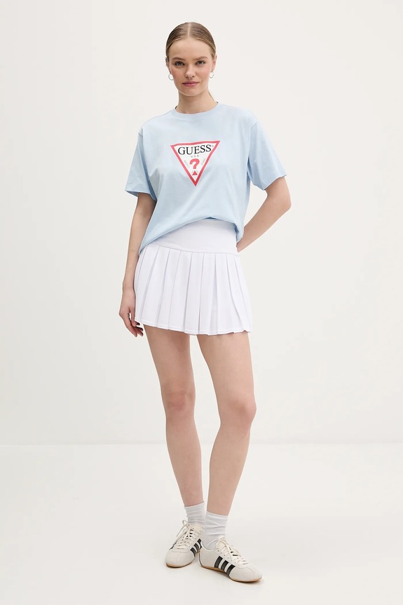 Guess Jeans t-shirt basic damskie W4YI73.K8HM0 niebieski SS26