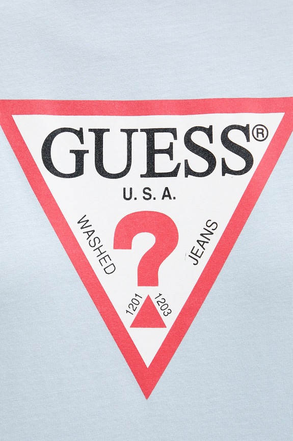 Guess Jeans t-shirt basic damskie W4YI73.K8HM0 niebieski