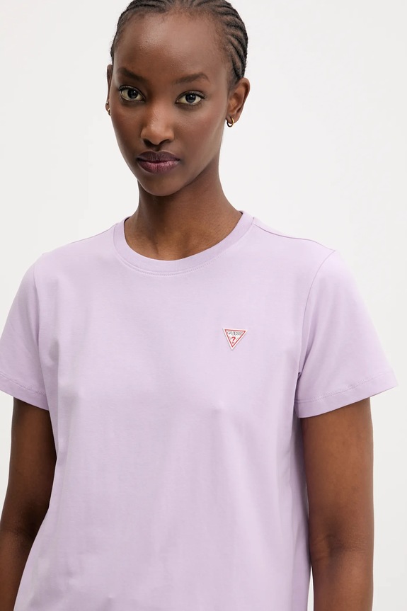 Odzież Guess Jeans t-shirt W4YI10.J1314 fioletowy