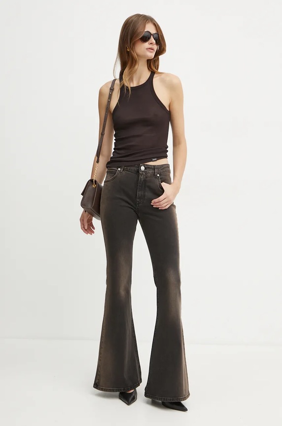 Bavlněný top Pinko 104157.A24U hnědá AW24