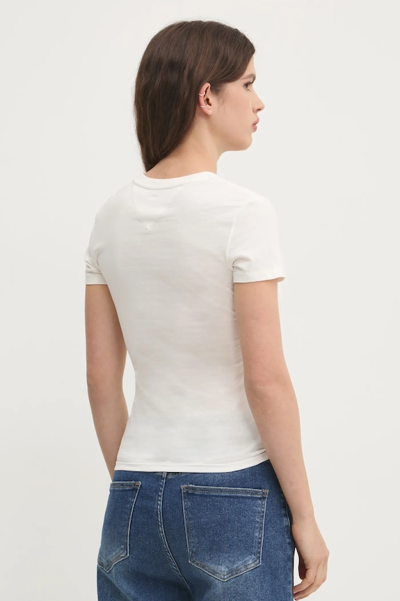 Oblečenie Tommy Jeans tričko dámske bavlnené DW0DW18398 béžová