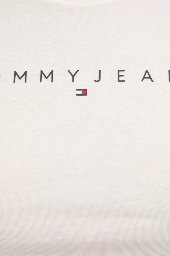 Tommy Jeans tričko dámske bavlnené DW0DW18398 béžová