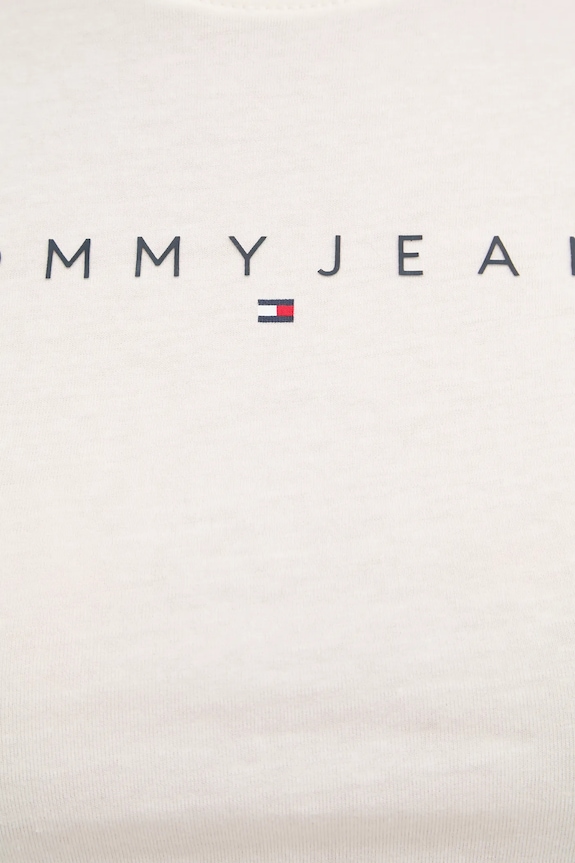 Tommy Jeans tričko dámske bavlnené DW0DW18398 béžová