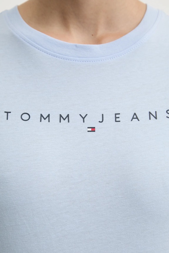 Tommy Jeans tricou de femei de bumbac DW0DW18398 albastru