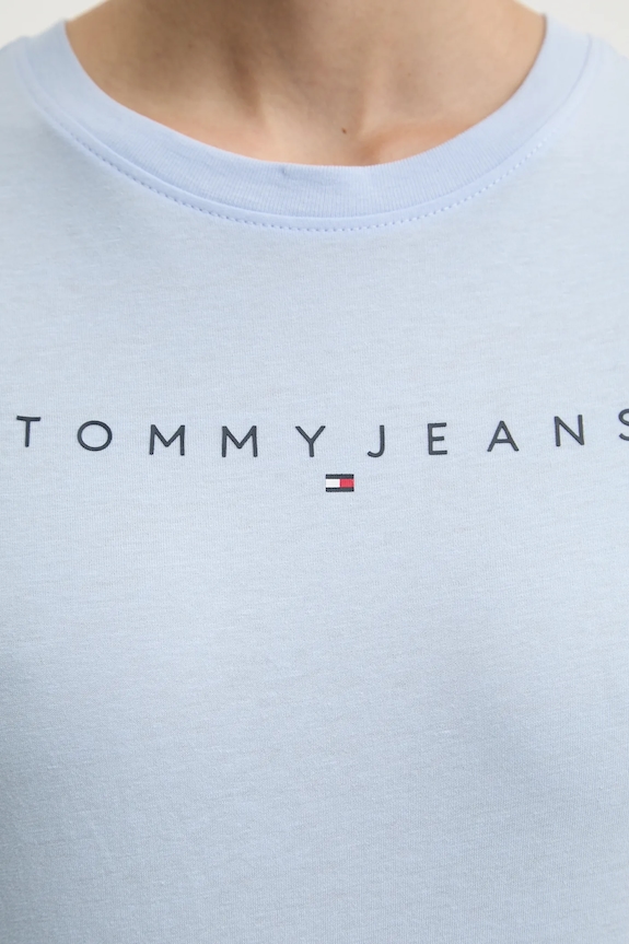 Tommy Jeans tricou de femei de bumbac DW0DW18398 albastru