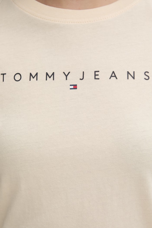 Tommy Jeans tricou de damă din bumbac DW0DW18398 galben