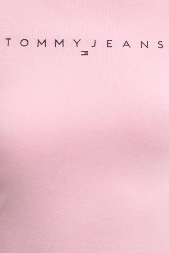 Tommy Jeans T-shirt damski bawełniany DW0DW18398 różowy