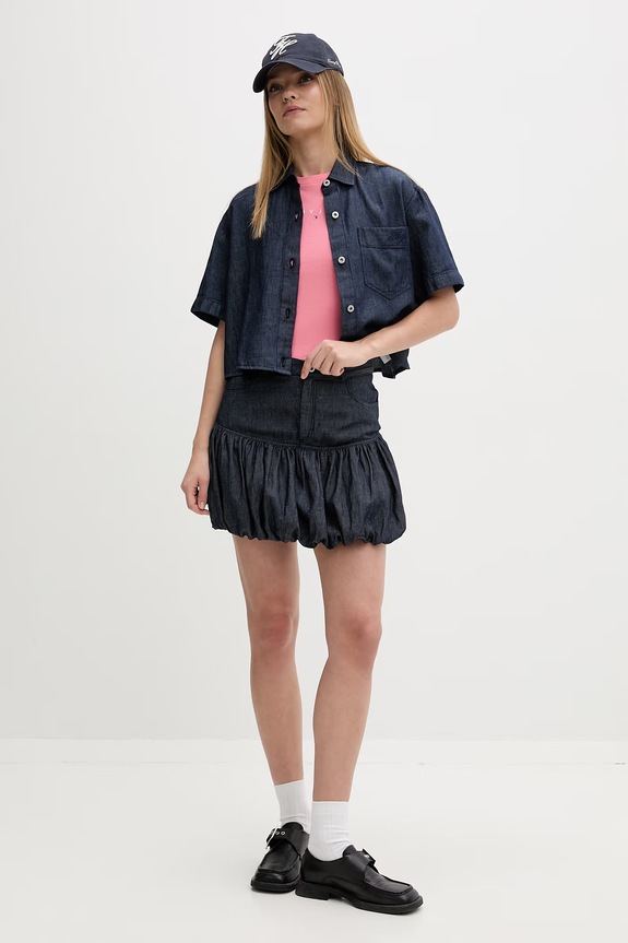 Tommy Jeans tricou de damă din bumbac DW0DW18398 roz SS26