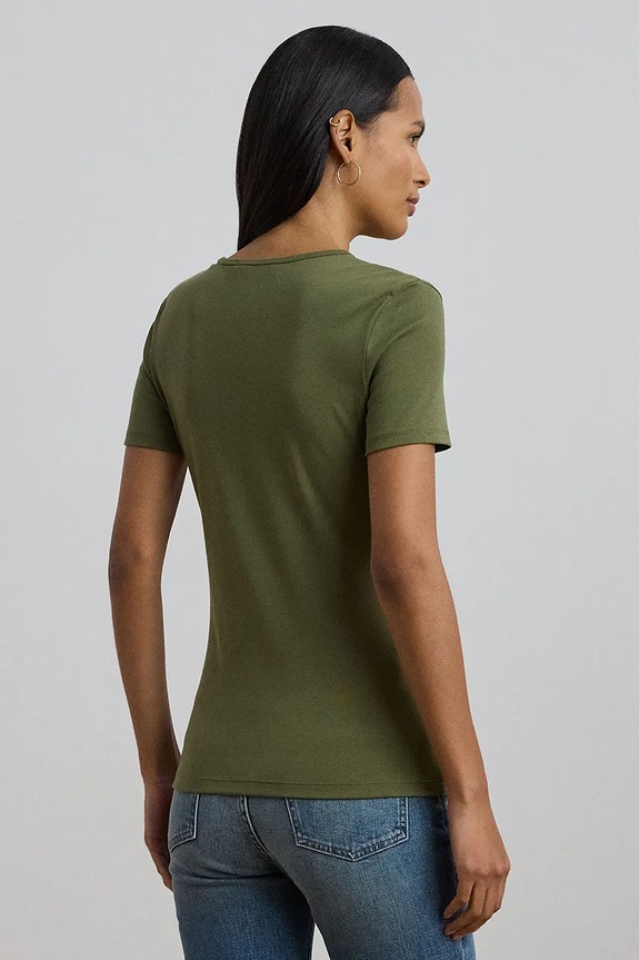 Lauren Ralph Lauren t-shirt 200807563 zielony SS25