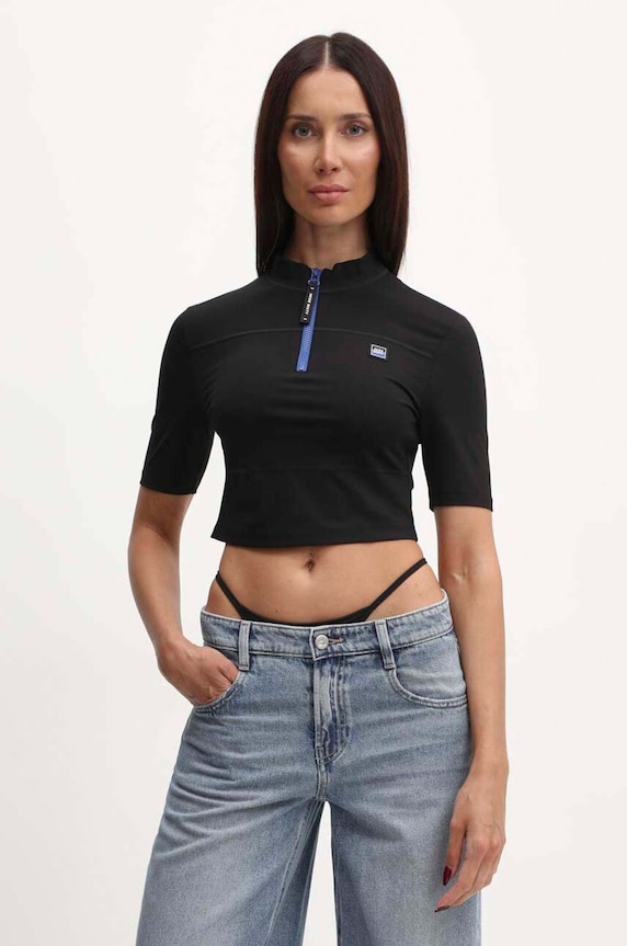 Tričko Miss Sixty 6L2SJ1700000 SJ1700 S/S T-SHIRT slim čierna 6L2SJ1700000