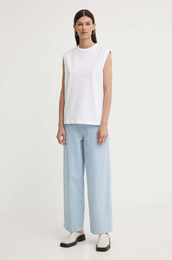 Bavlněný top Day Birger et Mikkelsen Pedro - Heavy Jersey RD DAY65243288 bílá AW24