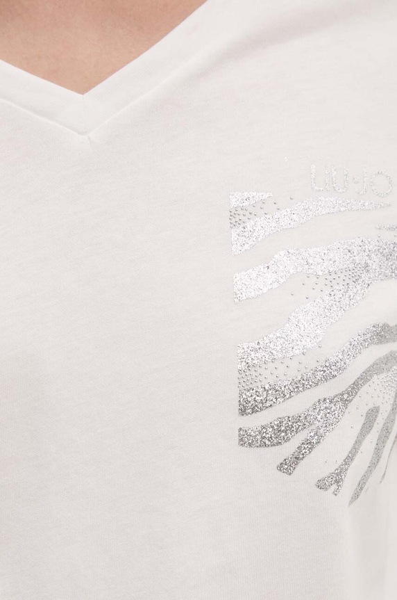 Liu Jo t-shirt bawełniany TF4078.J6040 biały