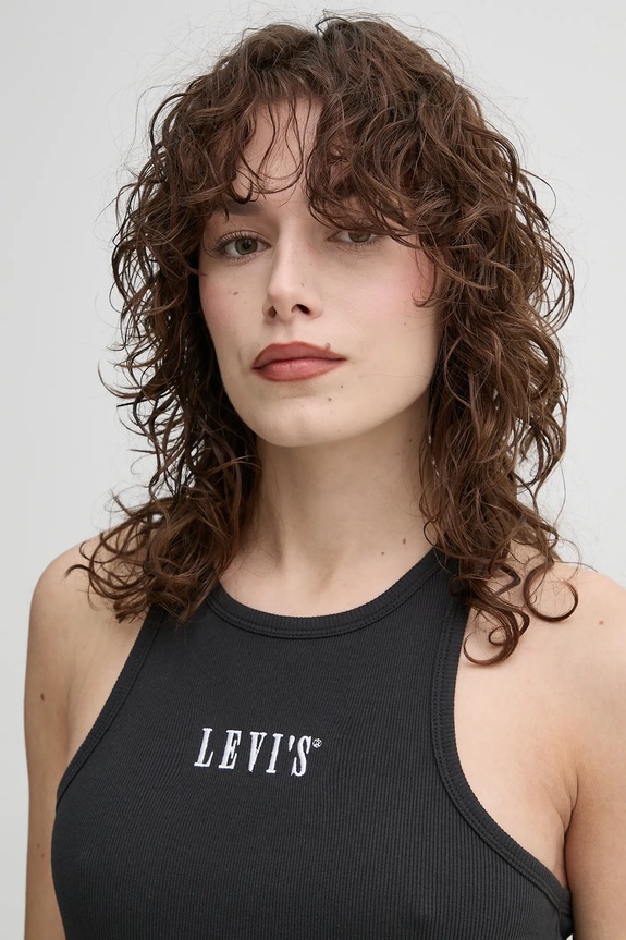 Levi's top din bumbac negru A9415