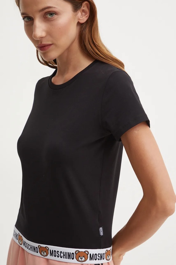 Moschino Underwear t-shirt lounge regular czarny A0786.4406