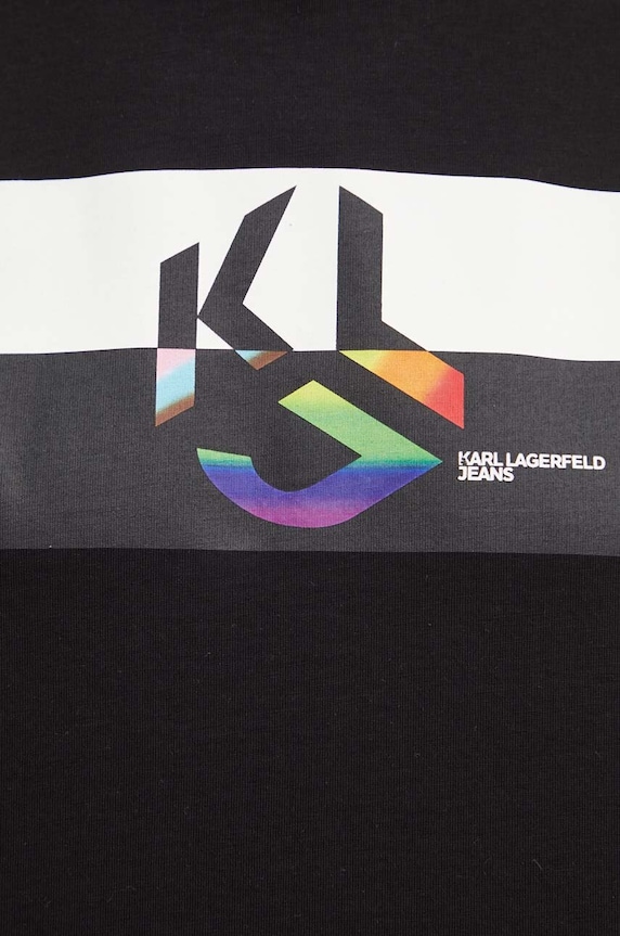 Karl Lagerfeld Jeans t-shirt bawełniany 245J1710 czarny