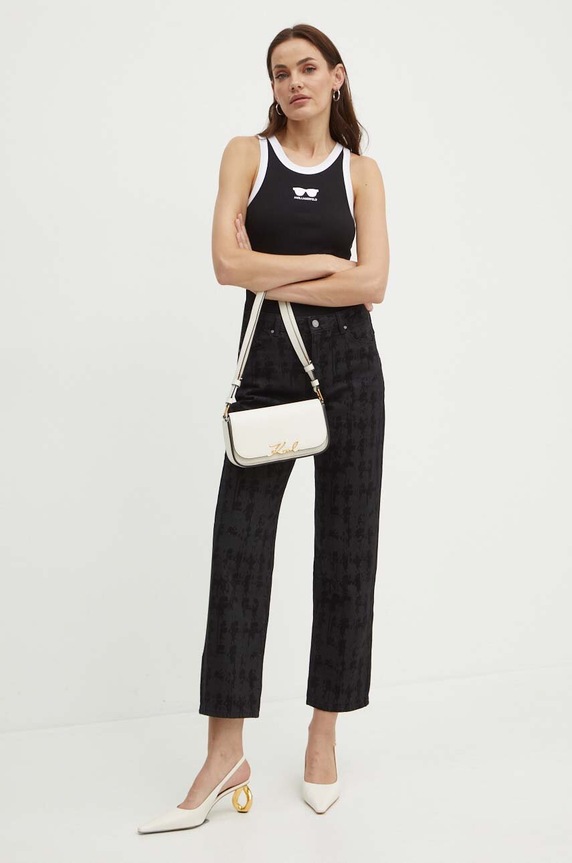 Karl Lagerfeld top 245W1719 negru SS25