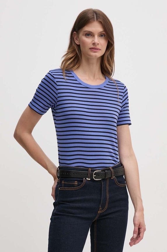 United Colors of Benetton t-shirt in cotone regolare blu 30YSE16A0
